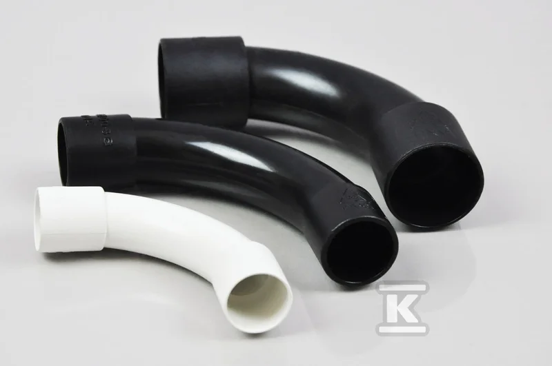 ELEKTROPLAST STRÓŻA Kolanko Sztywne Dwukielichowe Wtryskowe 90° 18mm Białe 750N