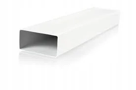 Kanał wentylacyjny płaski PVC 110x55 mm dł. 1 m biały Ventika