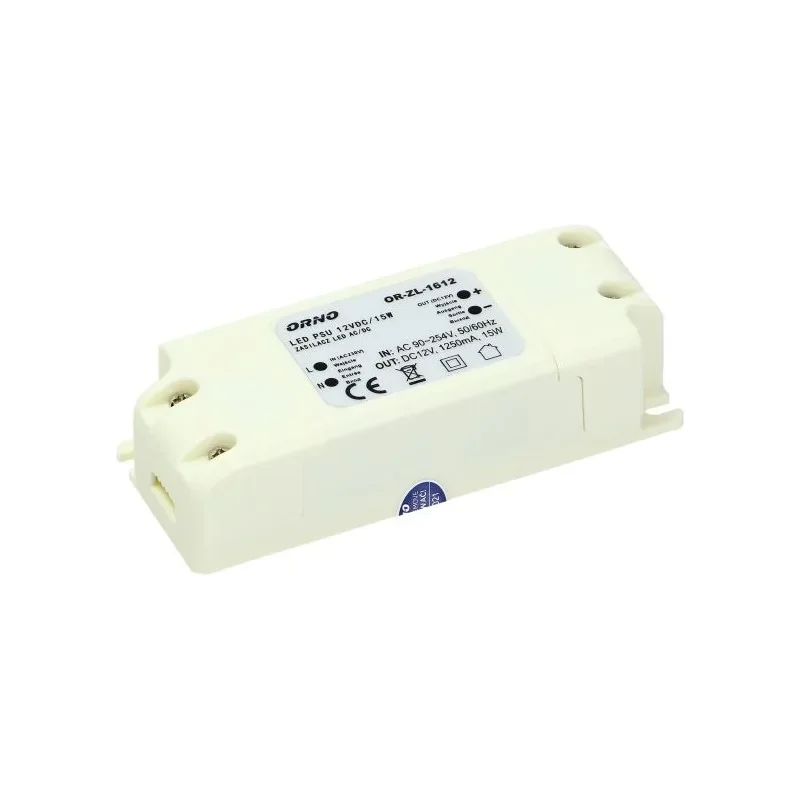 Zasilacz do LED 12VDC 15W, IP20, OR-ZL-1612