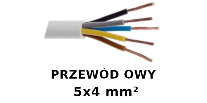 Przewód warsztatowy H05VV-F (OWY) 5x4mm2 ŻO 300/500V biały