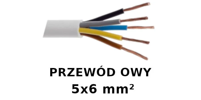 Przewód warsztatowy H05VV-F (OWY) 5x6mm² żo 300/500V