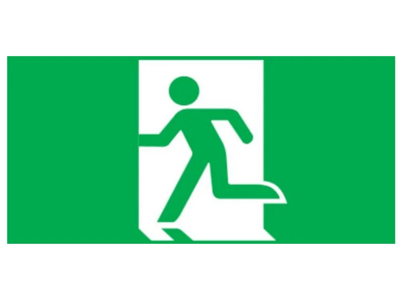 Piktogram Wyjście Ewakuacyjne do oprawy VELLA 246x123mm