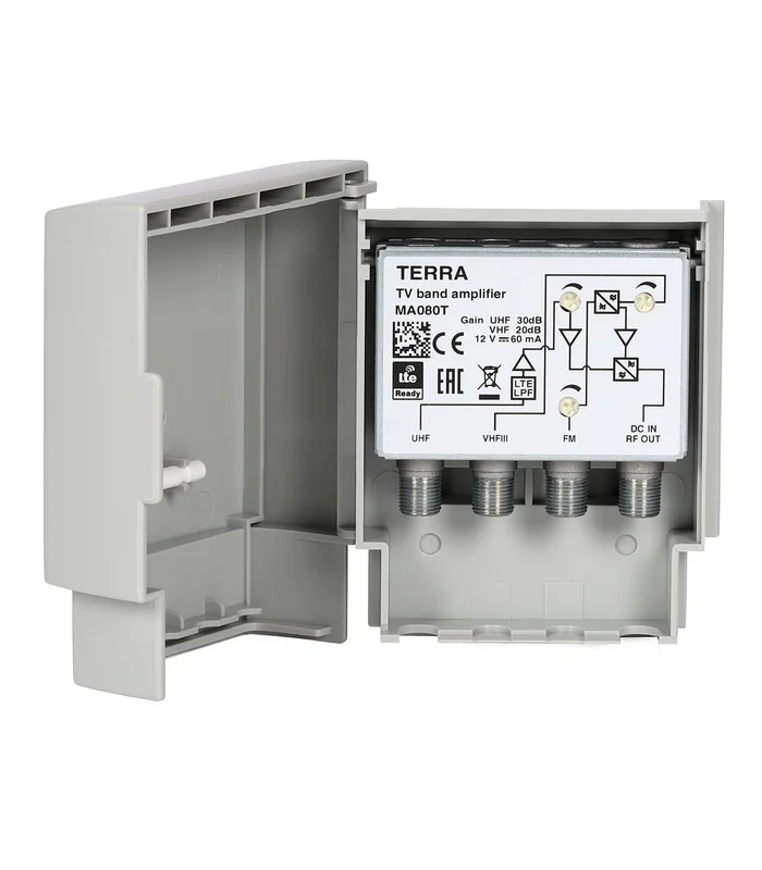 TERRA AB010 Wzmacniacz masztowy DVB-T UHF 15dB DC 5V/12V