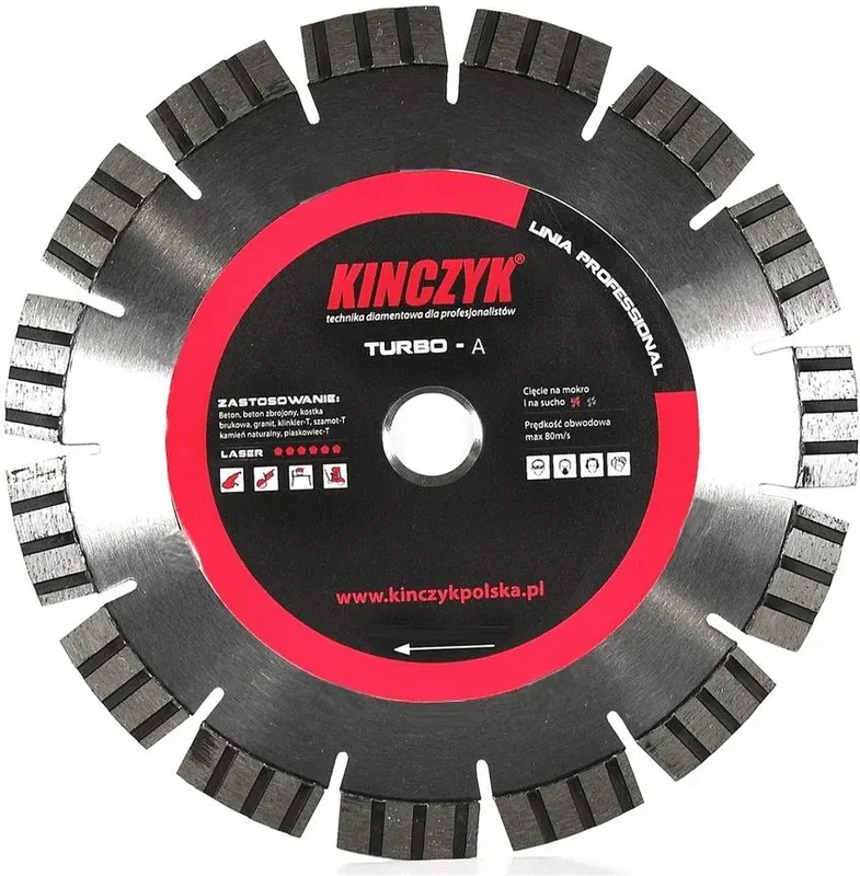 KINCZYK TARCZA DO CIĘCIA TURBO CLASSIC-A BETON KOSTKA 150 x 22,23mm