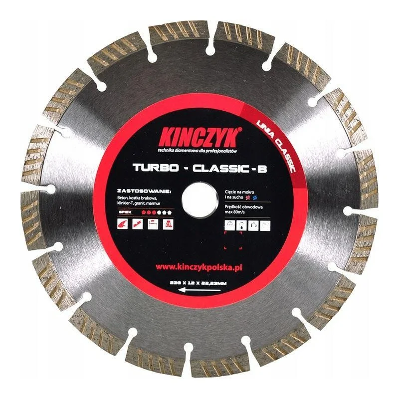 KIŃCZYK TARCZA DIAMENTOWA TURBO CLASSIC-B 150x22,23mm