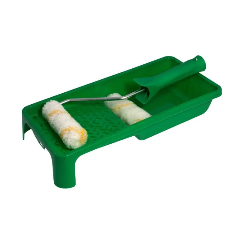 Zestaw malarski Złota Universal kuweta+rączka+wałek 100mm x2 Stalco S-38913