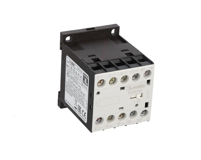 LOVATO STYCZNIK MOCY BG06.10D 3P 6A 2.2kW 400VAC AC3 24VDC 1NO