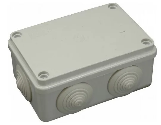 PAWBOL Puszka instalacyjna hermetyczna S-BOX 206 120x80x50 IP65 6 dławików szara