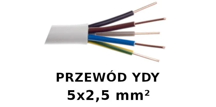 ELPAR YDY 5x2,5 ŻO 450/750V Przewód