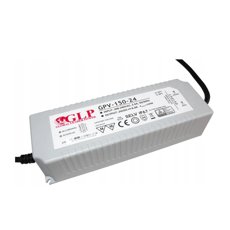 GLP ZASILACZ LED 150W 24V 6,25A IP67 HERMETYCZNY