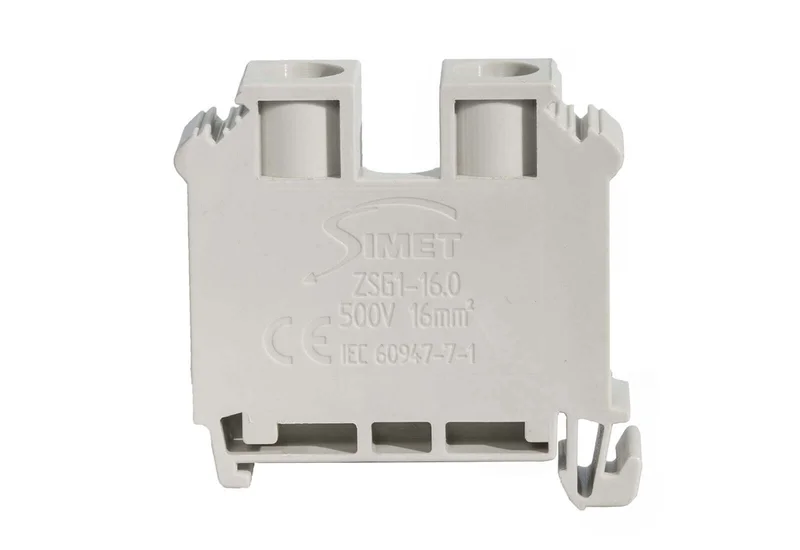Złączka szynowa gwintowa SIMET ZSG1-16.0 500V szara