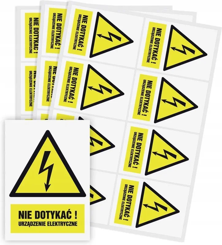 ANRO Samoprzylepna tabliczka ostrzegawcza Wyłącznik główny 52x74 1EIA/Q1/F