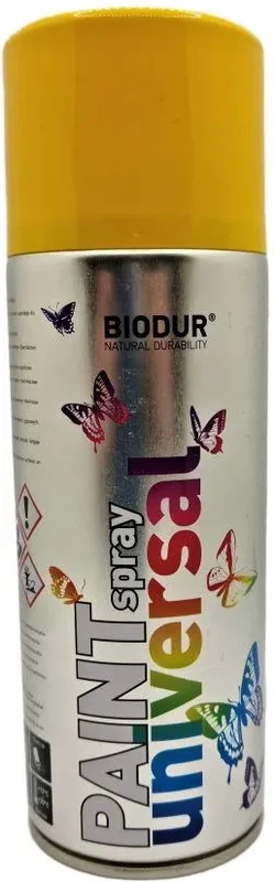 Biodur Emalia Uniwersalna spray żółty drogowy RAL 1023 400ml