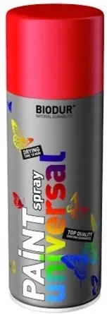 Biodur Emalia Uniwersalna spray czerwony drogowy RAL 3020 400ml