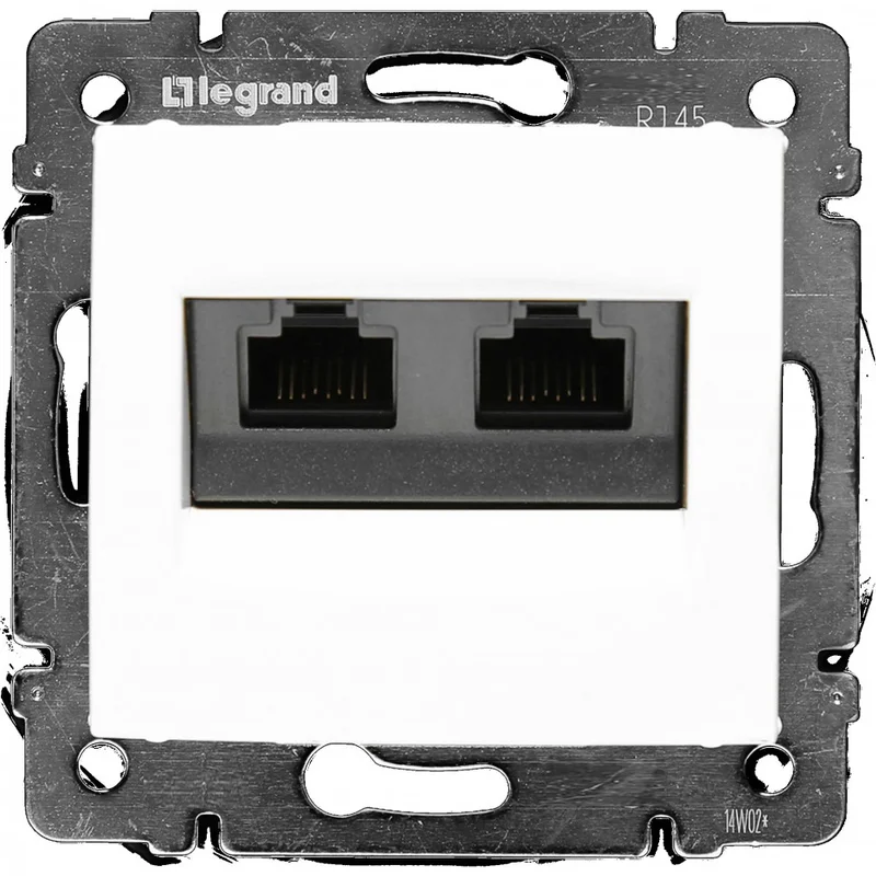 Schneider Electric Sedna Design&Elements Gniazdo komputerowe podwójne 2xRJ45 kat. 5e UTP, białe