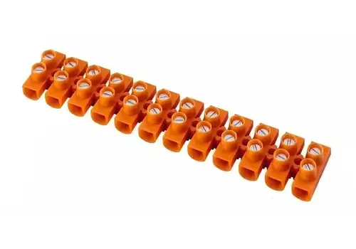 SIMET LTF12-10.0 pomarańczowy Listwa zaciskowa gwintowa termoplastyczna 10 mm² 12-torowa 55°C