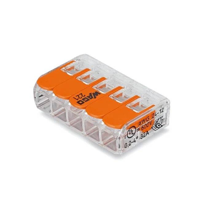 WAGO Szybkozłączka instalacyjna COMPACT 5-przewodowa 0,8-4 mm²