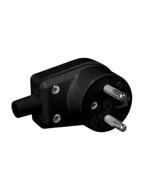 Elektro-Plast Nasielsk WB-6 3300-02 - Wtyczka kątowa z uziemieniem 16A/250V, czarna