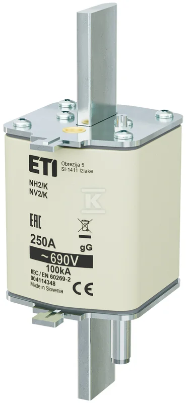 ETI POLAM Wkładka bezpiecznikowa NH1 gG 250A/500V zwłoczna