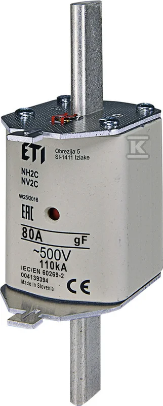 ETI Polam Wkładka topikowa przemysłowa KOMBI NH2C gG 80A/500V