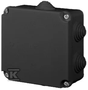 Elektro-Plast PK-2 Puszka natynkowa 108x108x58 6 dławic IP55 czarny
