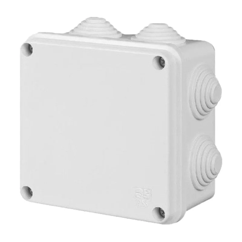 ELEKTRO-PLAST NASIELSK PK-5 Puszka hermetyczna natynkowa 133x133x83mm pusta 6 dławic IP55 biała