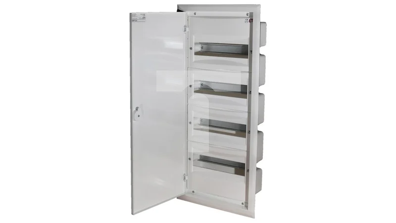 ETI Rozdzielnica modułowa podtynkowa ERP12-5, 5x12 modułów, IP40, drzwi metalowe białe, z zaciskami PE+N