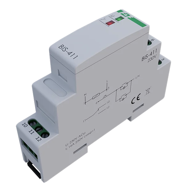 F&F Przekaźnik bistabilny BIS-411 16A 230V AC na szynę DIN