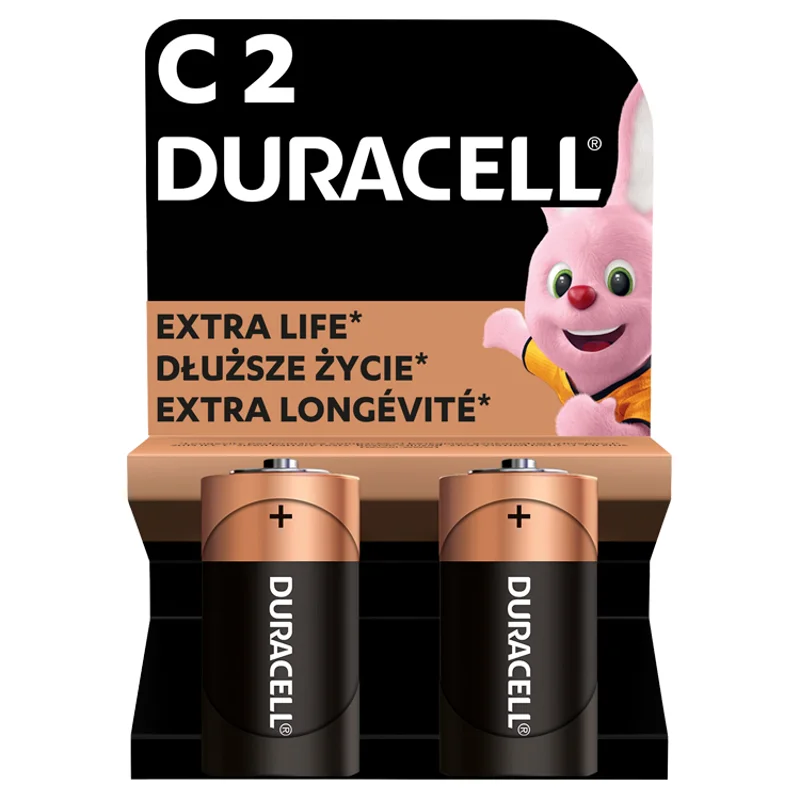 Duracell bateria alkaliczna C/LR14 1.5V Extra Life, 2 szt.