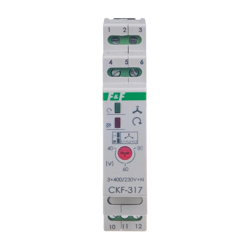 Czujnik kolejności i zaniku fazy CKF-317 10A 1P regulowany próg asymetrii