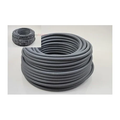 Rura giętka karbowana 32/25 szara z PVC 320N 25m