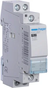 Stycznik modułowy 230VAC 1NO+1NC 25A AC-7a/b ESC227 Hager