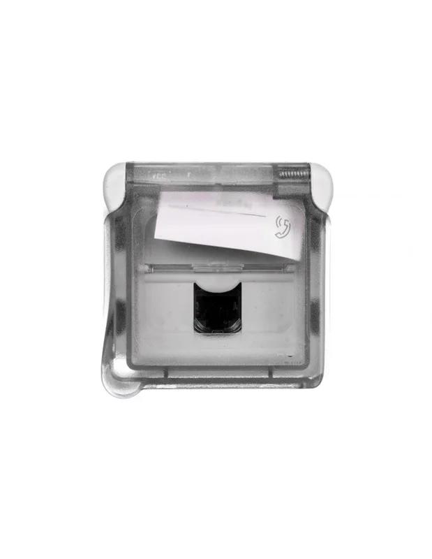 LEGRAND PLEXO IP55 Gniazdo hermetyczne komputerowe pojedyncze RJ45 kat.6 FTP z klapką szare/białe